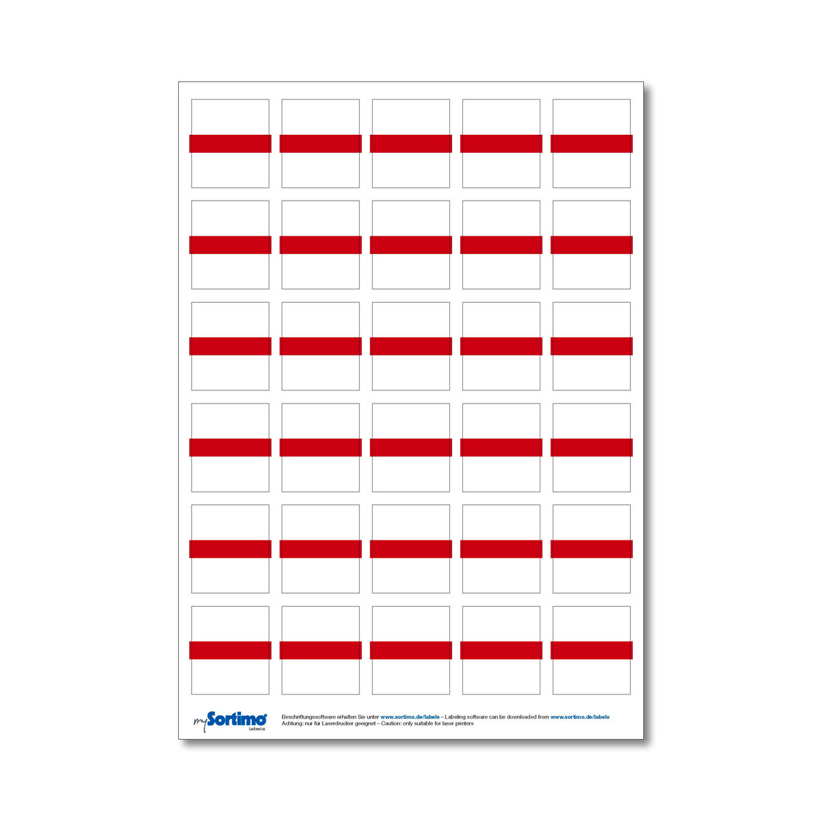 Beschriftungsetiketten Insetbox 30 St. rot (1 Bogen)