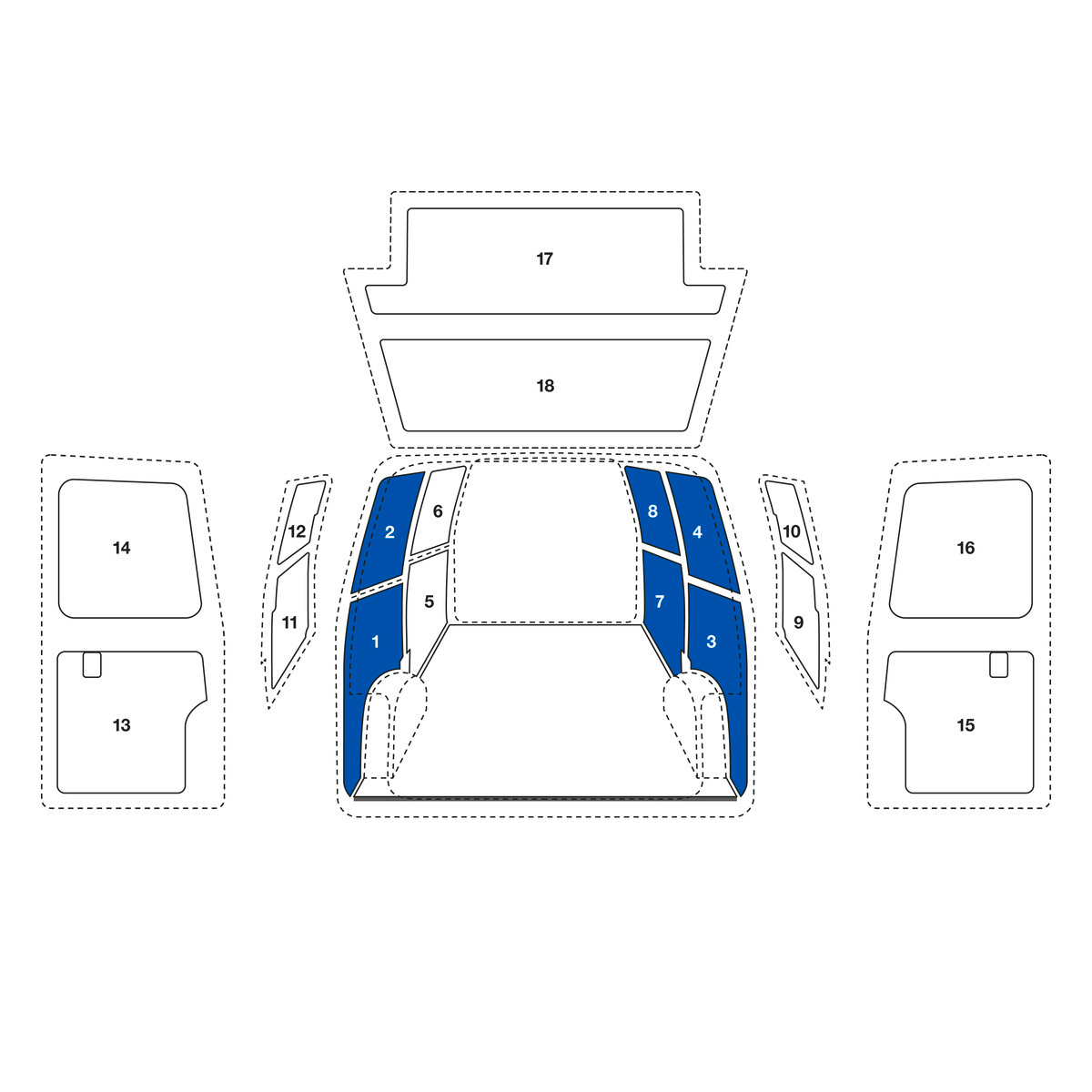 VWT5/T6,3000,Seitenv.,SL (1-4/7/8)